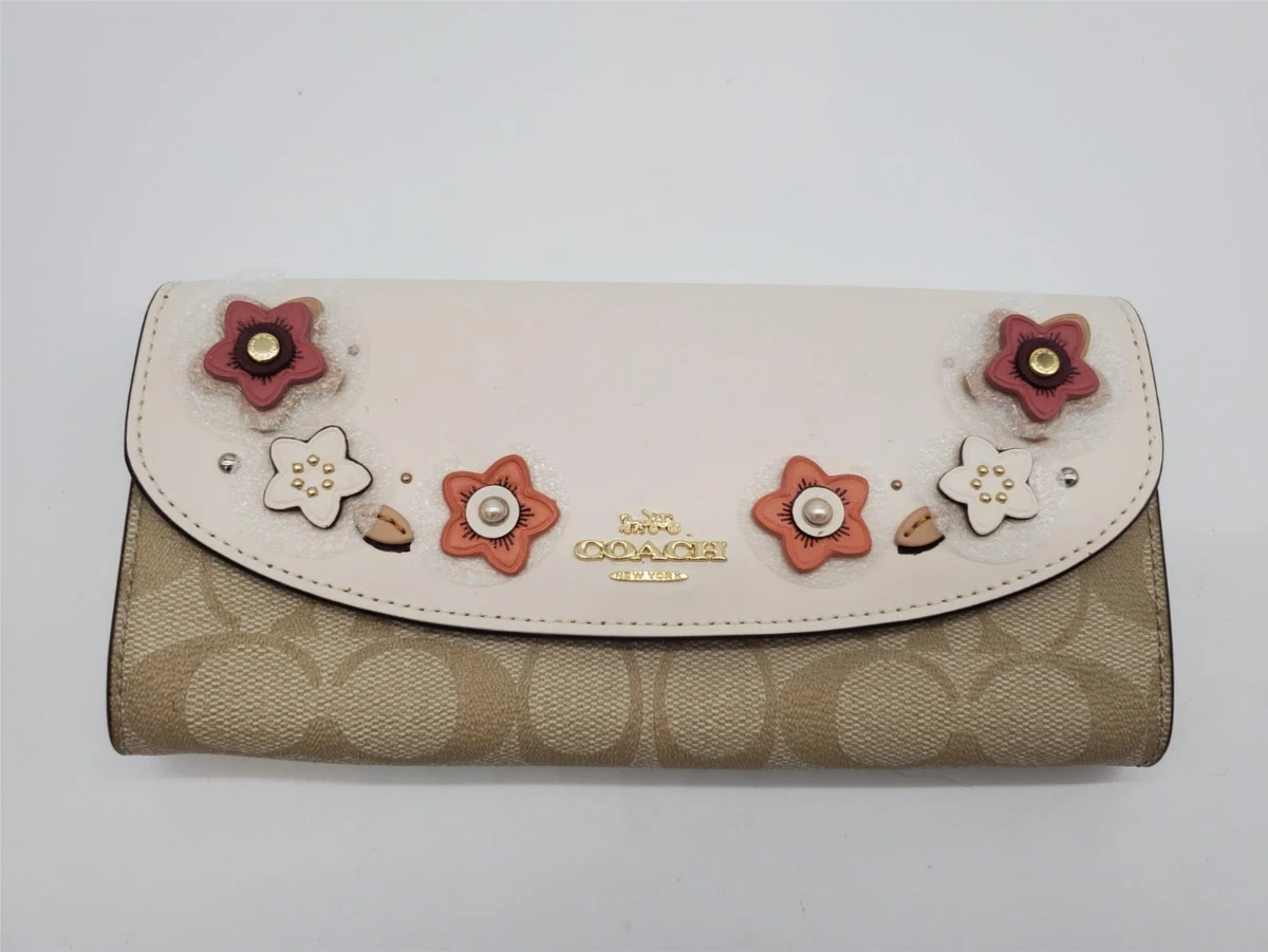 Coach slim envelope wallet in signature canvas Outlet