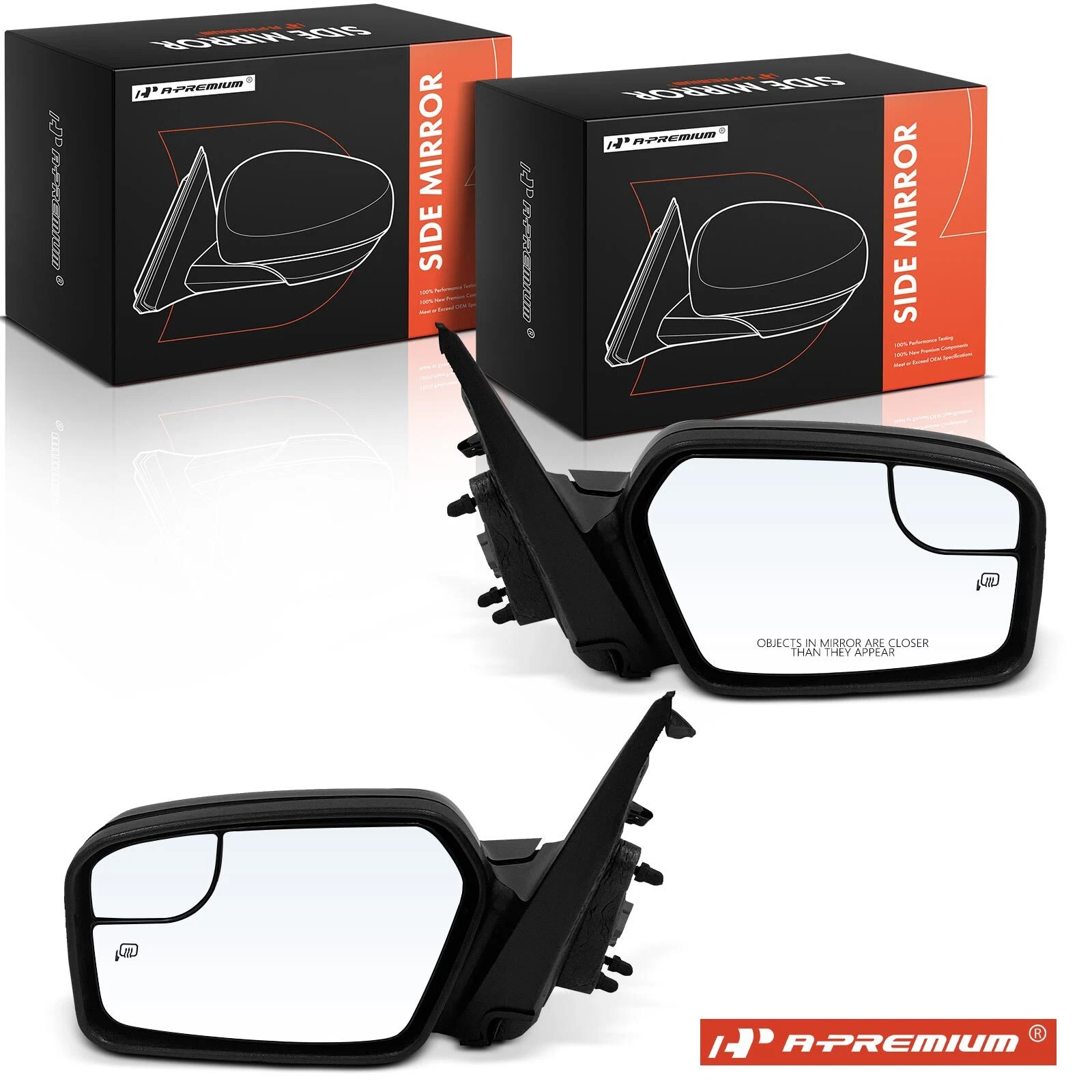 A-Premium Pair Power Adjust Mirror w/Power Fold Blind Spot for Ford Fusion 11 12