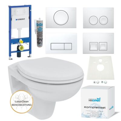 Geberit Vorwandelement Hänge WC Toilette spülrandlos Energie und Wasser Sparset