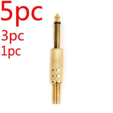 6.35mm Male 1/4 Mono Jack Plug Connector Soldering diy Adapter Plug 6.35 Jacks
