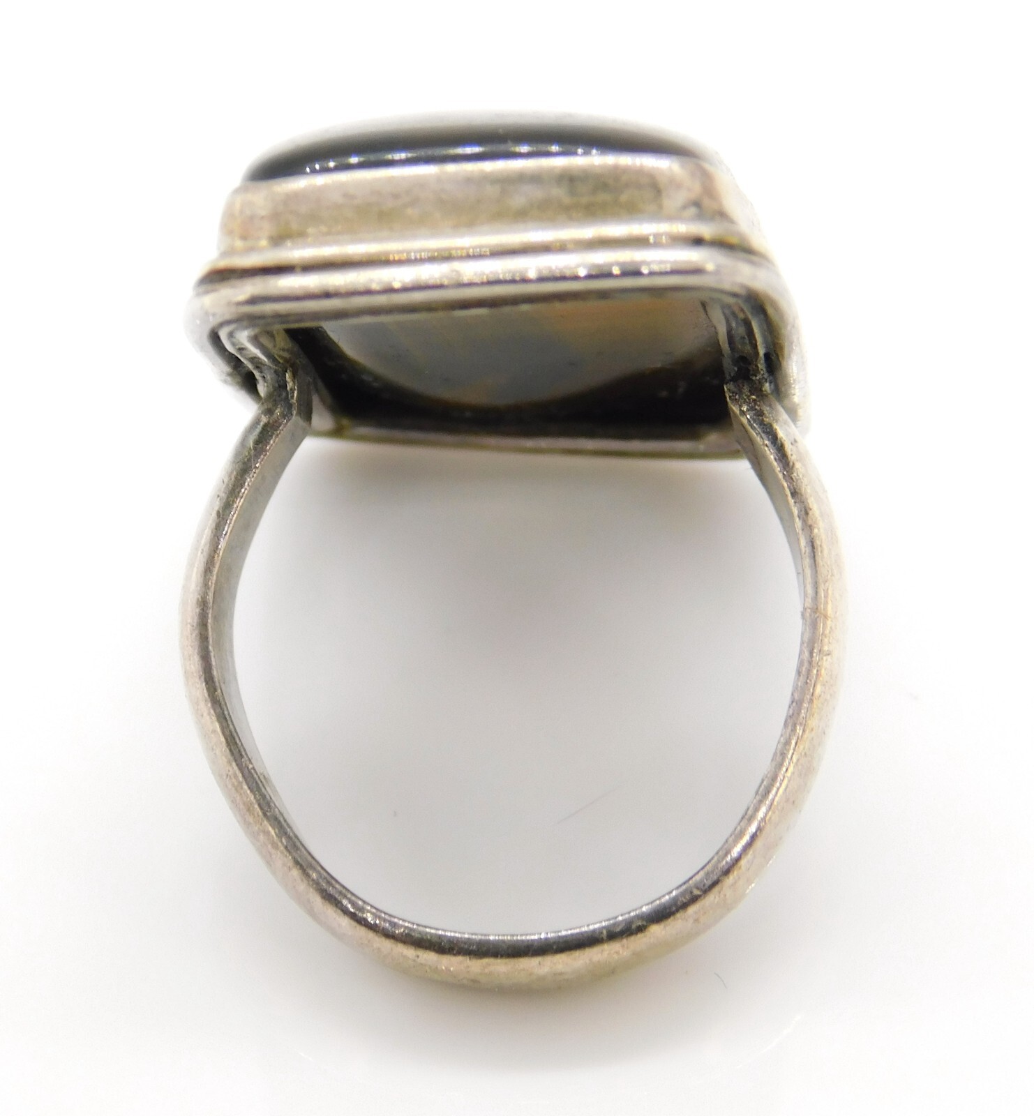 925 Sterling Silver Long Rectangular Tiger's Eye … - image 3