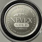 Nevada's Comstock Lode -NEVEX- 1985 Ultra RARE 1 Troy Oz. .999 Fine Silver Round