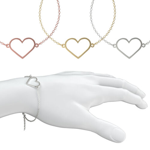 Damen Armkettchen mit Anhänger Herz Love Armkette Armband Mode Schmuck Frauen - Zdjęcie 1 z 10
