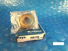 KOYO 608 ZZ CM, 2Z,Single Row Radial Bearing, Japan Made (SKF, NTN, NSK)