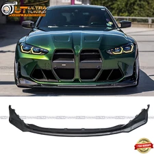 For BMW G80 M3 G82 M4 2021-2025 Gloss Carbon Fiber ABS Bumper Lip Splitter