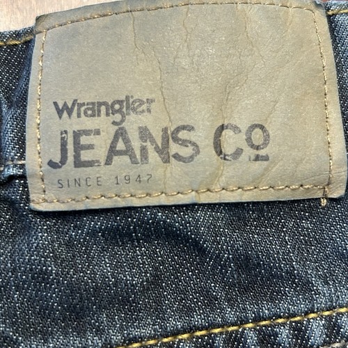 Wrangler Jeans Co Mens Size W34 L28 Dark Wash Denim Pants Straight Fit - Picture 3 of 11