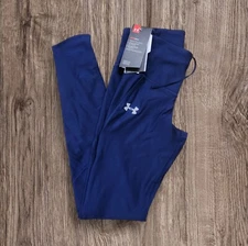 NWT $60 Under Amour Womens SMALL UA Armour Fly-Fast BLUE Tights W/ Pocket