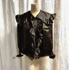 Women's Antique 19th C. Edwardian Victorian Satin Blouse Top Excellent Condition