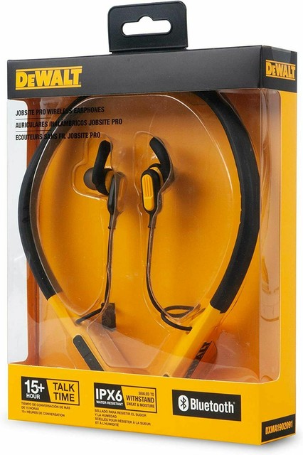 DEWALT Jobsite Pro In Ear Bluetooth Headphones - Black/Yellow for sale online | eBay