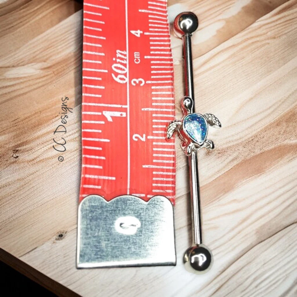 Barra industrial playa tortuga marina resina brillo azul 14g H36 Foto 3 de 3