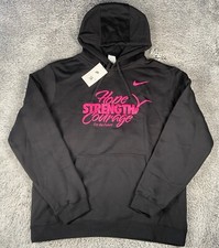 Nike Kay Yow Breast Cancer Size 2XL Men 'PLAY4KAY' Team Issued Hoodie Black Pink