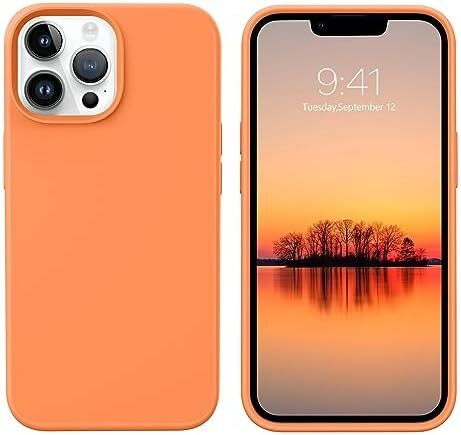 for iPhone 13 Pro Case, Soft Silicone Gel Rubber Bumper Microfiber Lining Hard B