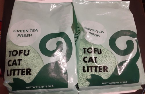 Green Tea Fresh Yodupes Tofu Cat Litter 5.3lb. Lot of 2 New - 第 1/8 張圖片