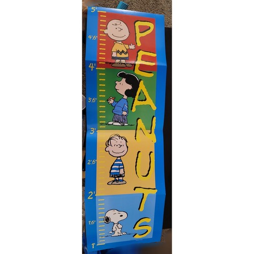 Peanuts Growth Chart Kids Room Decor Charlie Brown Lucy Linus Snoopy 5 Foot