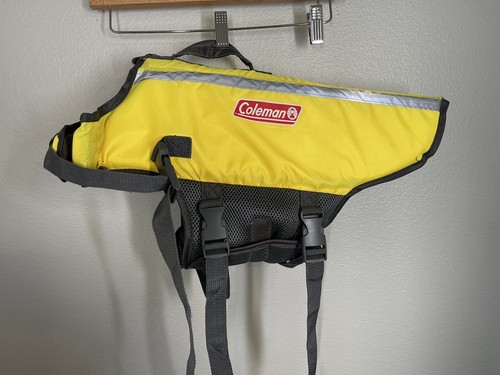Coleman Puppy/Dog Life Jacket, Safety Vest Preserver Yellow Reflective M Or L - Picture 7 of 14
