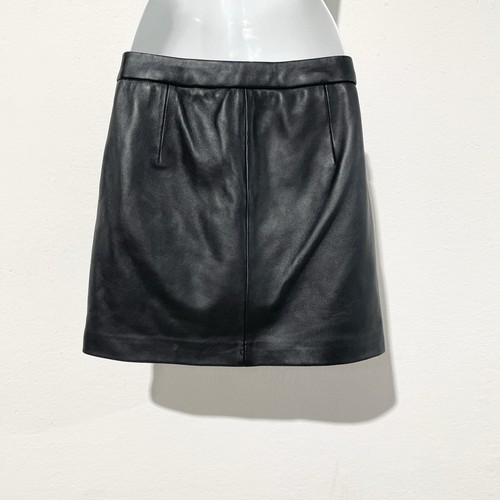 Maje. Black Leather Skirt / Size Woman’s 40 - Picture 5 of 9