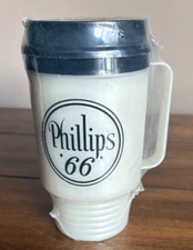 NEW Vintage Aladdin Phillips 66 Gas Oil SLIM Insulated Travel Mug w/ Lid -B10