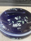 Halls Superior Quality Kitchenware Cobalt Serving Dish W/ Lid Vintage — photo 2