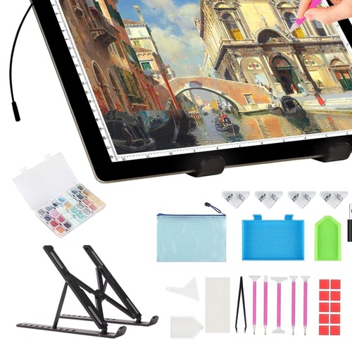 Dimmable A4 Light Board for Diamond Painting - Adjustable LED Tracing Box