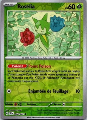 Pokemon Karte Rosélia 008/162 Reverse - 2024