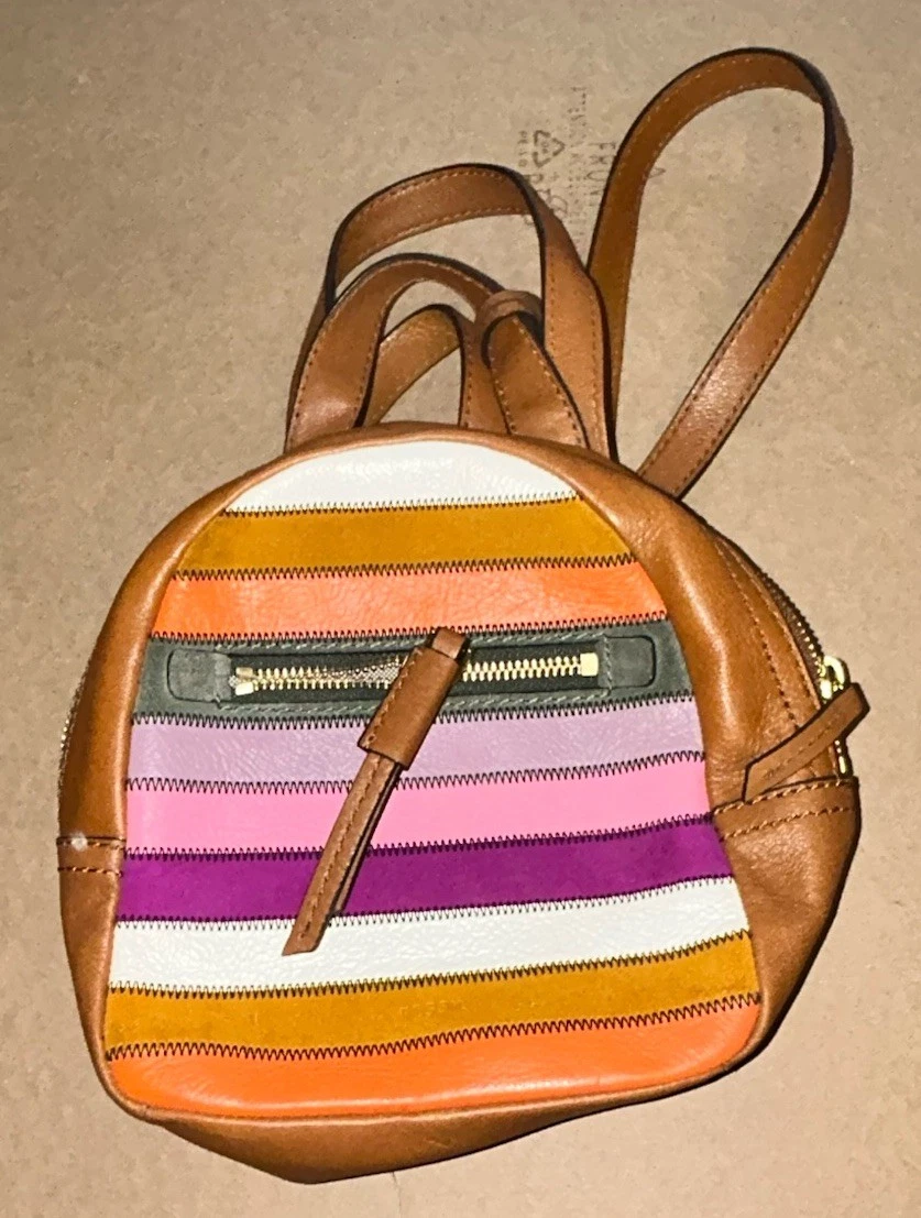 FOSSIL Colorful Striped Canvas Zip Backpack Bag Large Fossil | Bags | Fossil Colorful Striped Canvas Zip Backpack  main image 2