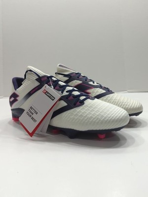 Lotto Maestro 100 IV FG Soccer Cleats Shoes White Blue 214590 Mens Size 9.5