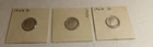 LOT OF 3 US DIMES 1963 D & 1964 D & 1964 ALL 90 % SILVER NICE FREE SHIPPING