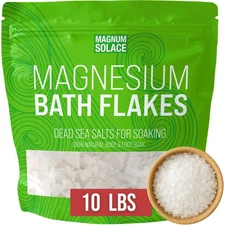 Magnesium Flakes for Bath - Magnesium Chloride Flakes - Dead Sea Salts for So...
