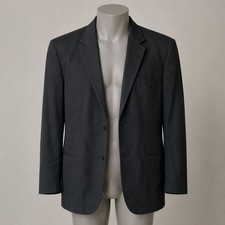 Kenneth Cole Jacket Size 46L New York Mens 46L Black 3 Button Blazer Suit