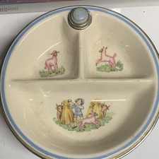 1965 Bartsch mfg Chicago Divided Baby Plate,food warmer