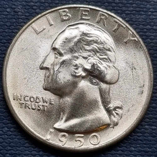 1950 S Washington Quarter 25c Silver BU UNC GEM Brilliant Uncirculated #97368