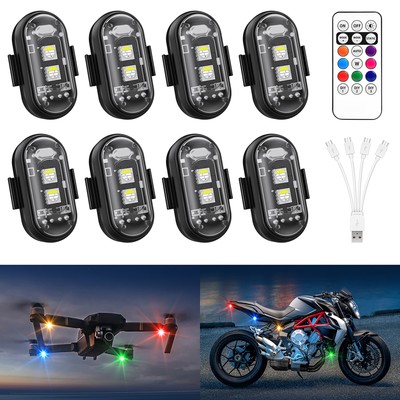 Wireless RGB Strobe Light 8-Piece Set Rechargeable 8-Color Flashing Suitable New