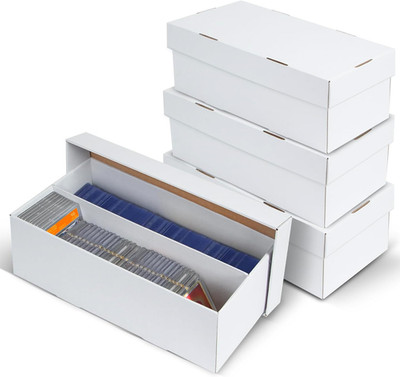 Caja de almacenamiento para tarjetas coleccionables 4 pack 2 filas caja de carto