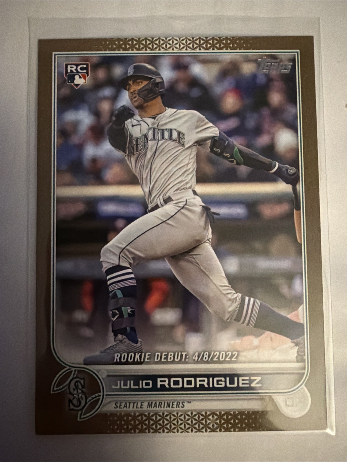Julio Rodriguez 2022 TOPPS UPDATE ROOKIE DEBUT GOLD FOIL 324/2022 PARALLEL US97