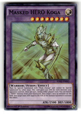 Masked HERO Koga SDHS-EN042  Super Rare Structure Deck: HERO Strike LP