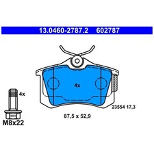 Satz Bremsbeläge Bremsklötze hinten für Seat Leon 1M1 1P1 5F1 SC 5F5 ST | 240