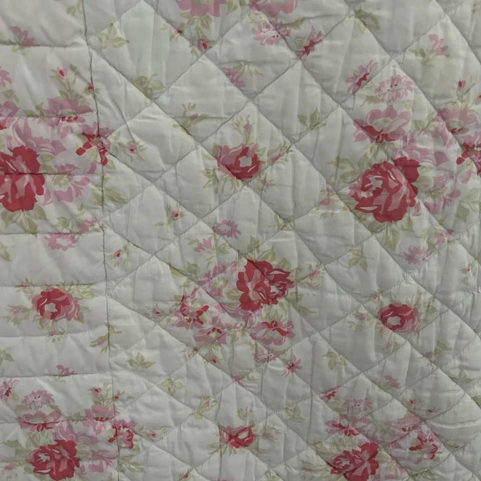Pottery Barn Teen Kids Quilt Twin Floral Garden Cottagecore Princess Boho Pastel - Image 4 of 4