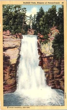 Postcard WATER SCENE Bushkill Pennsylvania PA o/19 AI5844