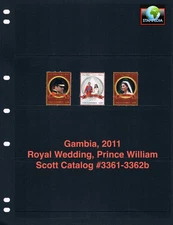 $6.60 Scott Value - 2011 GAMBIA Royal Wedding Prince William, Kate CV MNH NH UMM