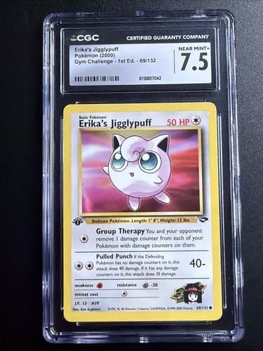 Erika's Jigglypuff (1st Edition) graded CGC 7.5 for sale on eBay