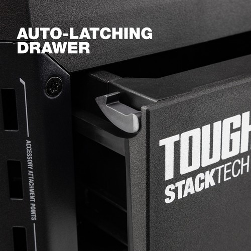 ToughBuilt StackTech 1-Drawer Tool Box, Durable Plastic Storage, Black(Open Box) - Picture 6 of 12