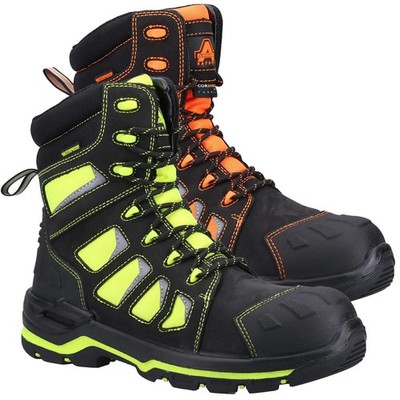 Herren Amblers Beacon Reißverschluss Hi-Viz Komposit Spitze/Zwischensohle S3 Stiefel Größen 7 bis 13