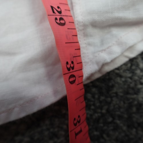 Reiss Shirt 100% Linen Pink Size Large Men's Button Up Short Sleeve Summer - Picture 8 of 9