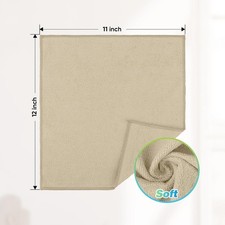 24 Pack Brown Microfiber Cleaning Cloth Absorbent Cleaning Rags Lint-Free Towels