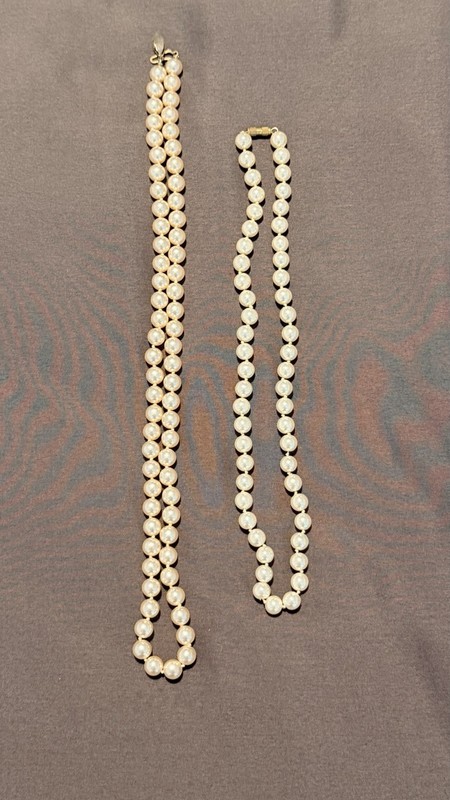 2 Strands Of Faux Or Real Pearls