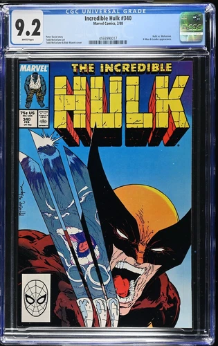 Incredible Hulk 340 Cgc 9.2 White Pages Marvel 1988