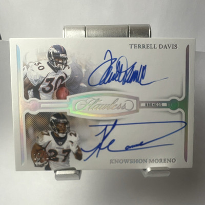 Terrell Davis / Knowshon Moreno 2024 Flawless Dual Auto Autograph Broncos 18/20