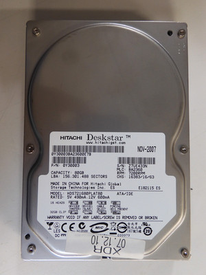 HITACHI IBM 0Y30003 HDS721680PLAT80 DESKSTAR 80.0GB 7200 RPM 3.5'' HDD HARD DRIVE