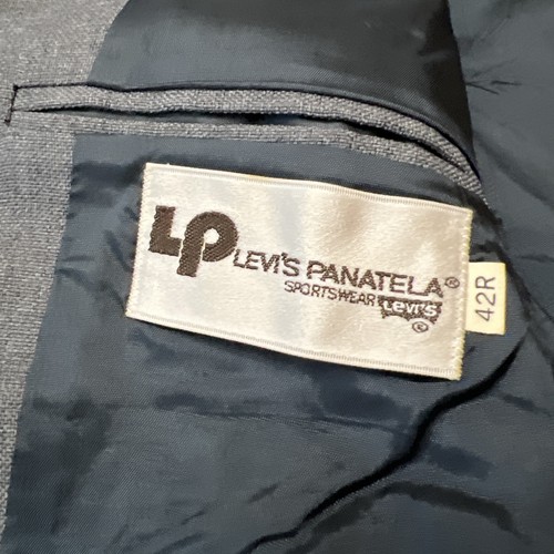 Vintage Levis Panatela 3 Piece Suit Polyester Gray Coat 42R Pants 32X30 Vest M - Picture 11 of 24