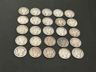 25. Mercury dimes,  various dates, circulated, 90% Silver